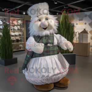 Witte doedelzak mascotte...