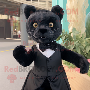 Zwart Jaguarundi mascotte...