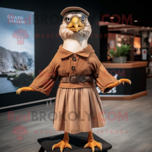 Brown Gull mascotte kostuum...
