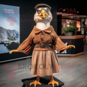 Brown Gull maskot kostume...