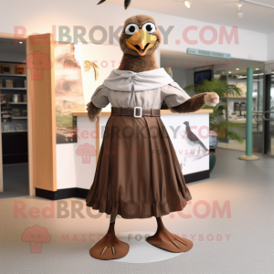 Brunmåke maskot drakt figur...