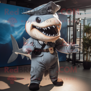 Navy Shark mascotte kostuum...