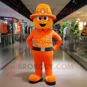 Orange Soldier maskot drakt...