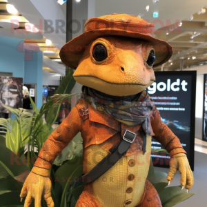 Rust Geckos maskot kostume...