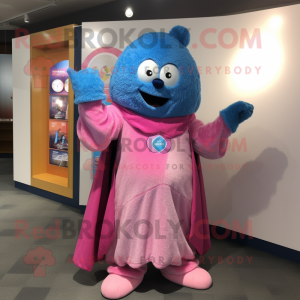 Blau-rosa Maskottchen...