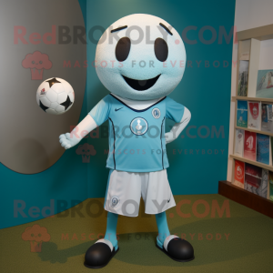 Teal Soccer Goal maskot...