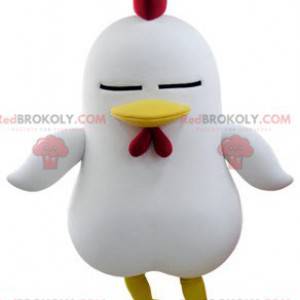 Mascot hvid hane med en rød kam - Redbrokoly.com