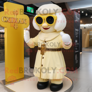 Cream Celtic Cross maskot...