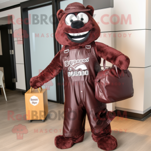 Maroon Bbq Ribs maskot...