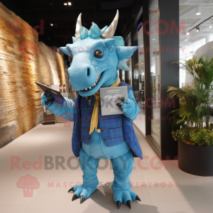 Błękitny Triceratops w...