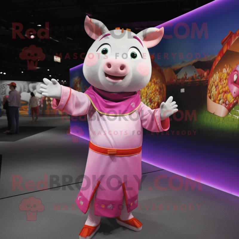 nan Sow mascot costume character dressed with a Long Sleeve Tee and Bracelets