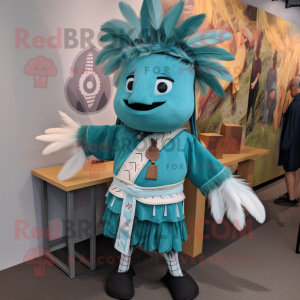 Teal Chief mascotte kostuum...