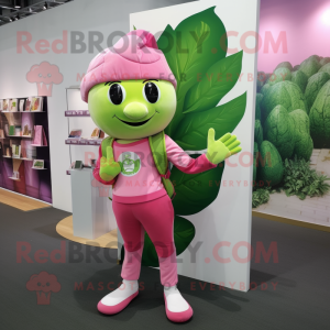 Rosa bønnestengel maskot...