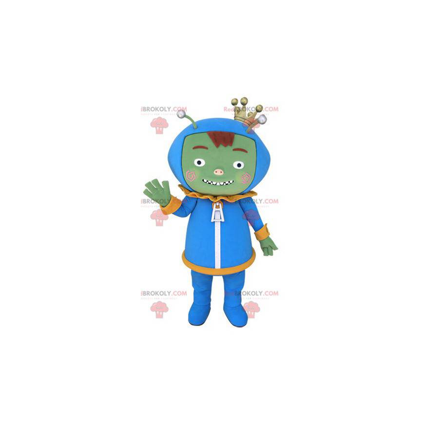 Mascote alienígena monstro verde - Redbrokoly.com