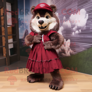 Maroon Wolf mascotte...