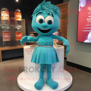 Teal Wedding Cake maskot...