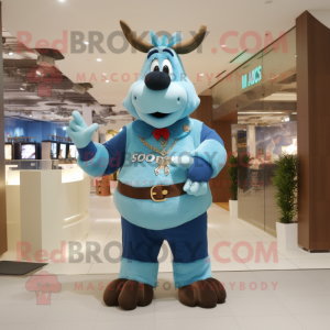 Sky Blue Moose maskot...