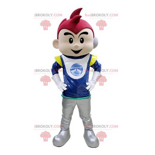 Mascotte de garçon en tenue d'astronaute - Redbrokoly.com