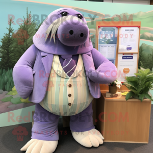 Lavendel Walrus mascotte...