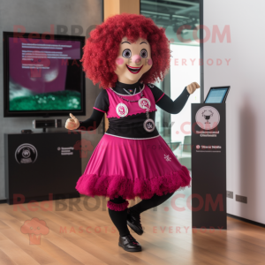 Maskottchen kostüm Magenta...