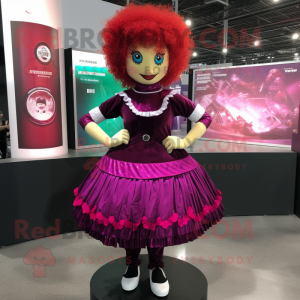 Magenta irsk danser maskot...