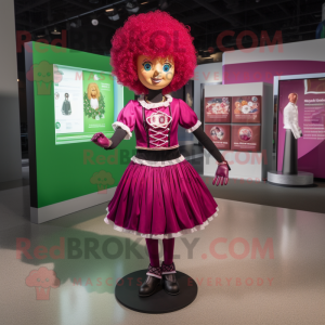 Magenta irsk danser maskot...
