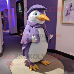 Lavendel pinguïn mascotte...