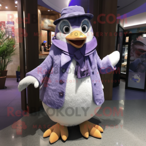 Lavendel pinguïn mascotte...