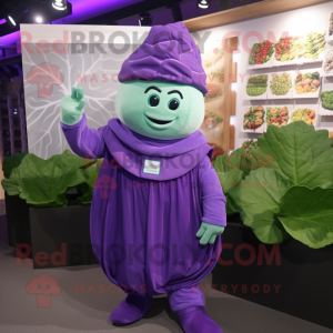 Purple Cabbage Leaf maskot...
