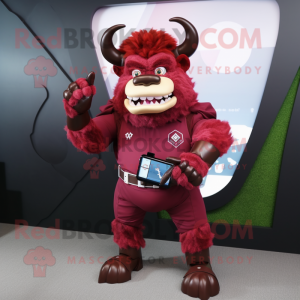 Maroon Minotaur maskot...