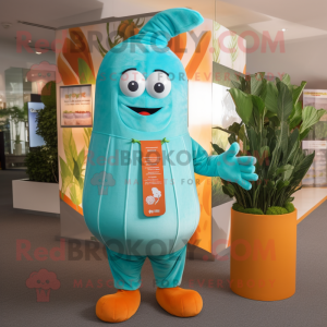 Turquoise Carrot mascotte...