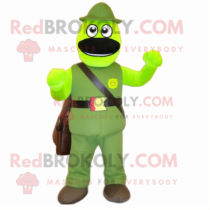 Limegrøn Commando maskot...