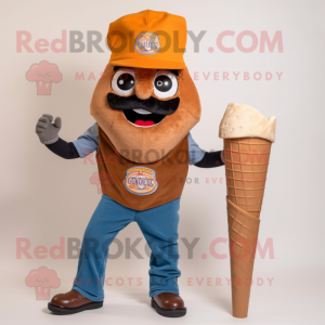 Rust Ice Cream Cone maskot...