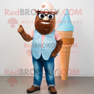 Rust Ice Cream Cone maskot...