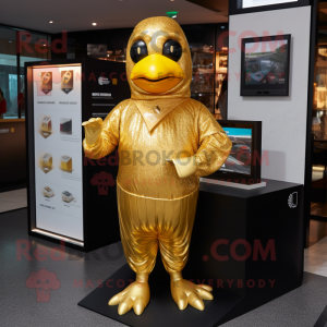 Gold Hens mascotte kostuum...