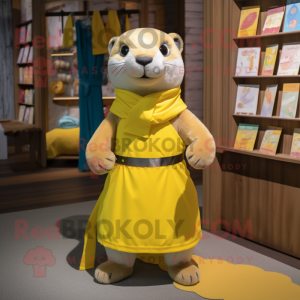 Yellow Otter mascotte...