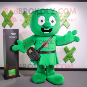 Grøn Celtic Cross maskot...