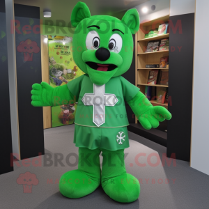 Grønn Celtic Cross maskot...