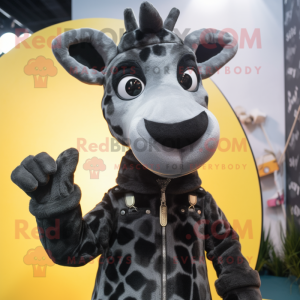 Black Giraffe mascotte...