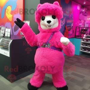 Magenta Alpaca mascotte...