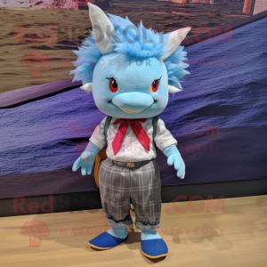 Sky Blue Axolotls mascotte...