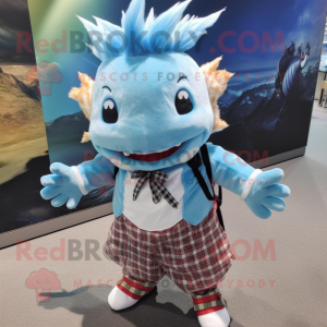 Sky Blue Axolotls mascotte...