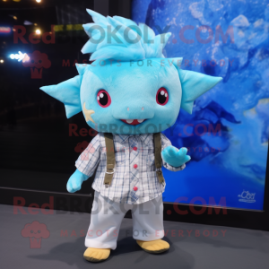 Sky Blue Axolotls mascotte...