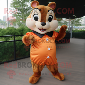 Orange Chipmunk maskot...