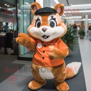 Orange Chipmunk mascotte...