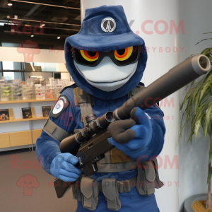 Navy Sniper maskot kostume...