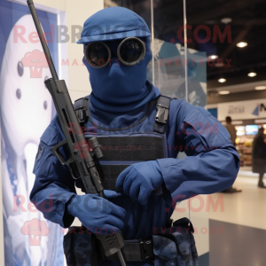 Navy Sniper maskot kostume...