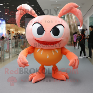 Peach Crab maskot drakt...