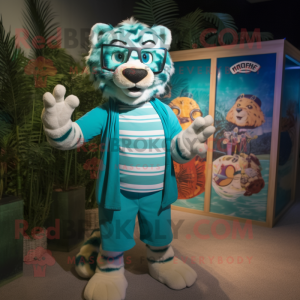 Turquoise Tiger mascotte...