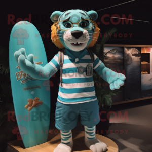 Turquoise Tiger mascotte...